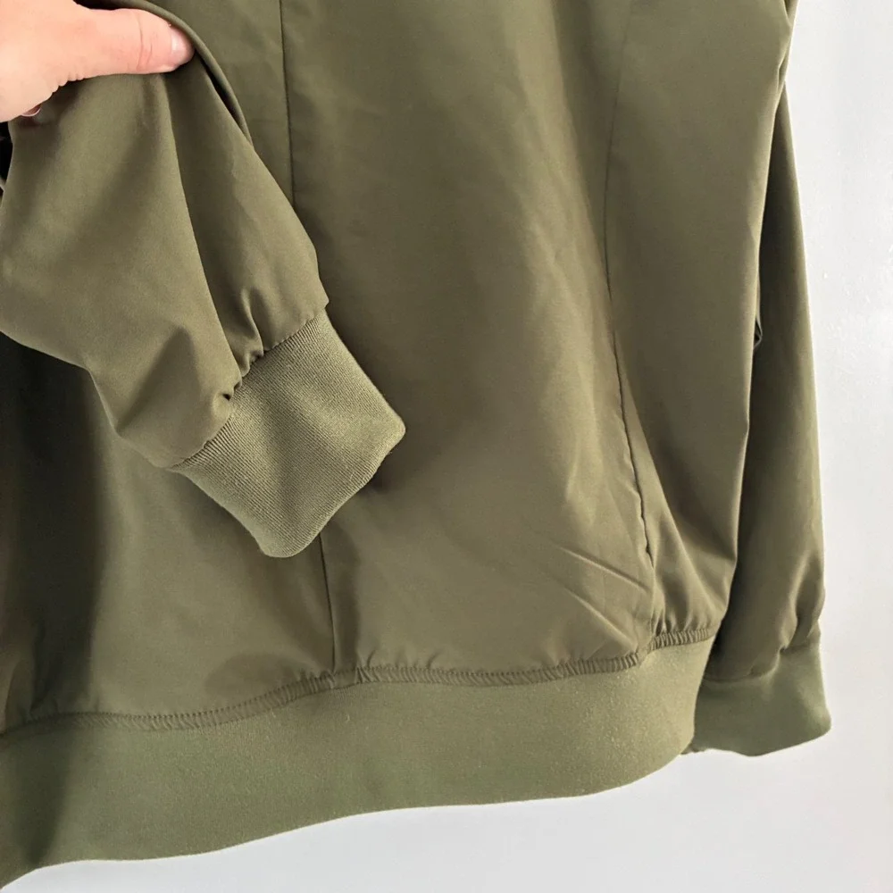 Banana Republic Mens XL Motion Tech Bomber Jacket Olive Green Full Zip Stretch